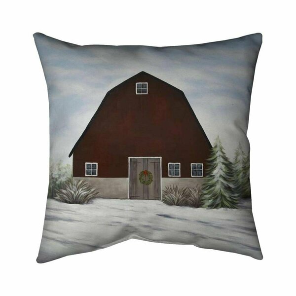 Begin Home Decor 26 x 26 in. Its Winter on the Farm-Double Sided Print Indoor Pillow 5541-2626-AR14
